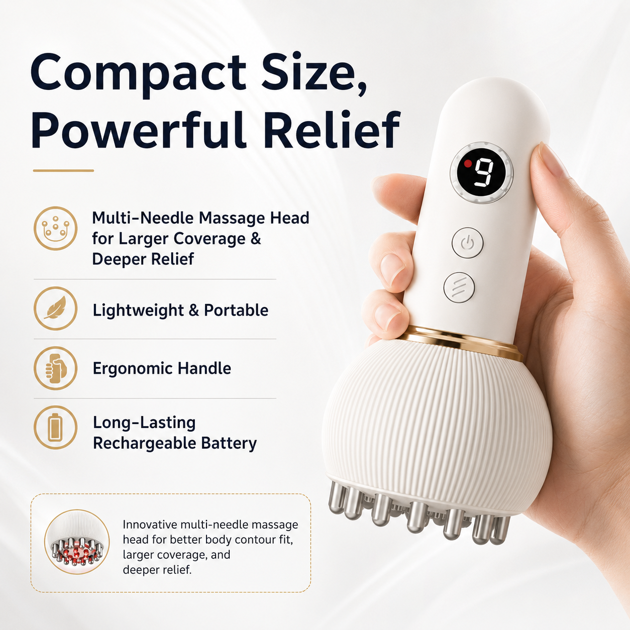 Electric Body Massager | Heat, Vibration & Red Light Tool