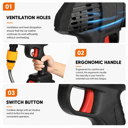 Cordless Car Pressure Washer Gun with Foam Cannon