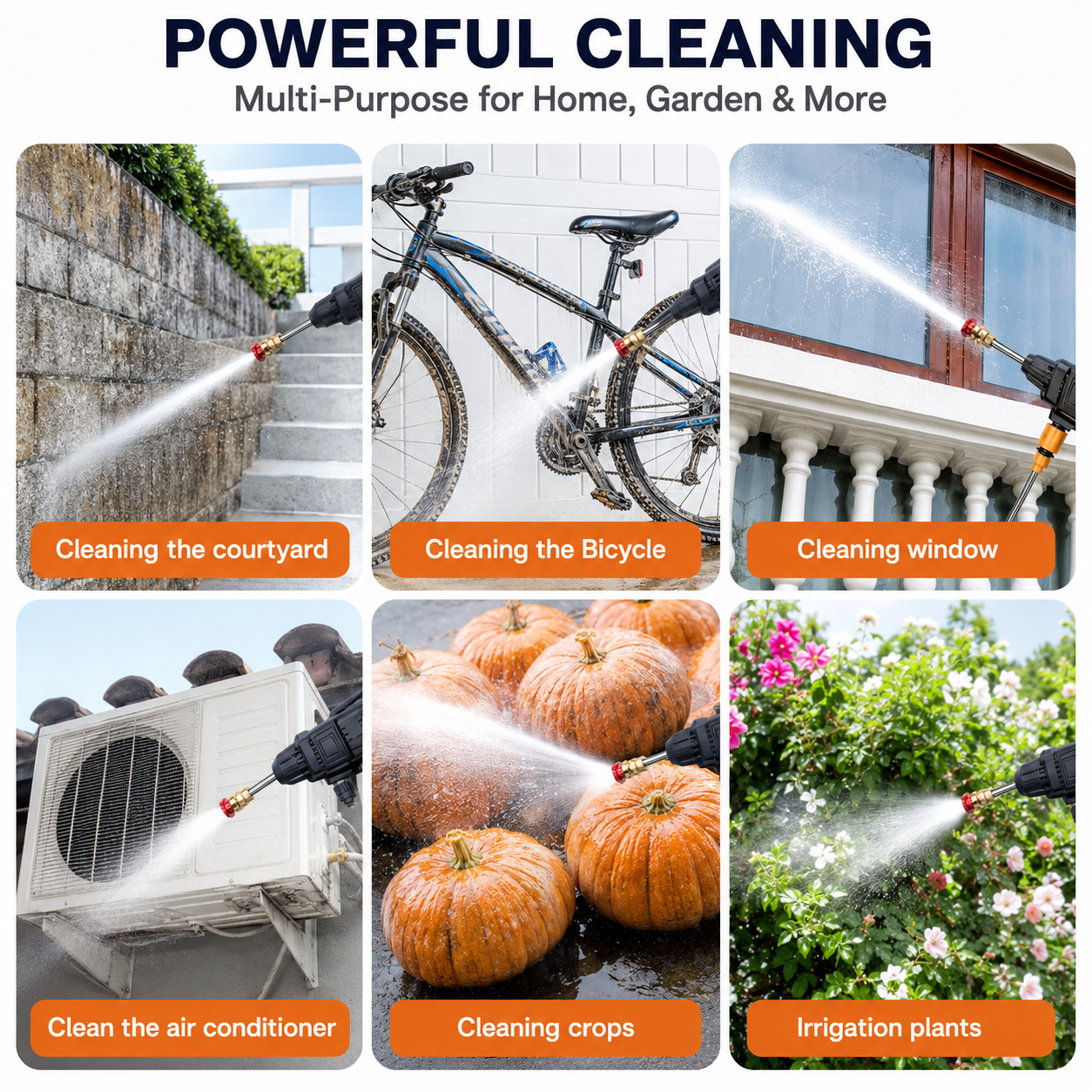 Cordless Car Pressure Washer Gun with Foam Cannon