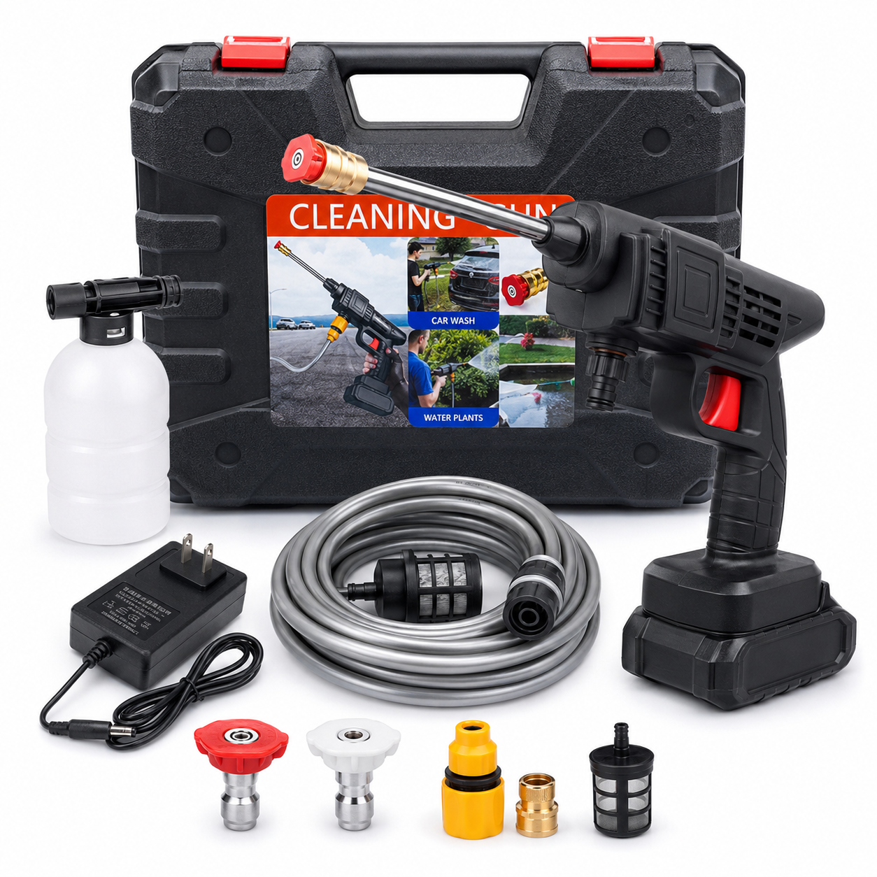Cordless Car Pressure Washer Gun with Foam Cannon