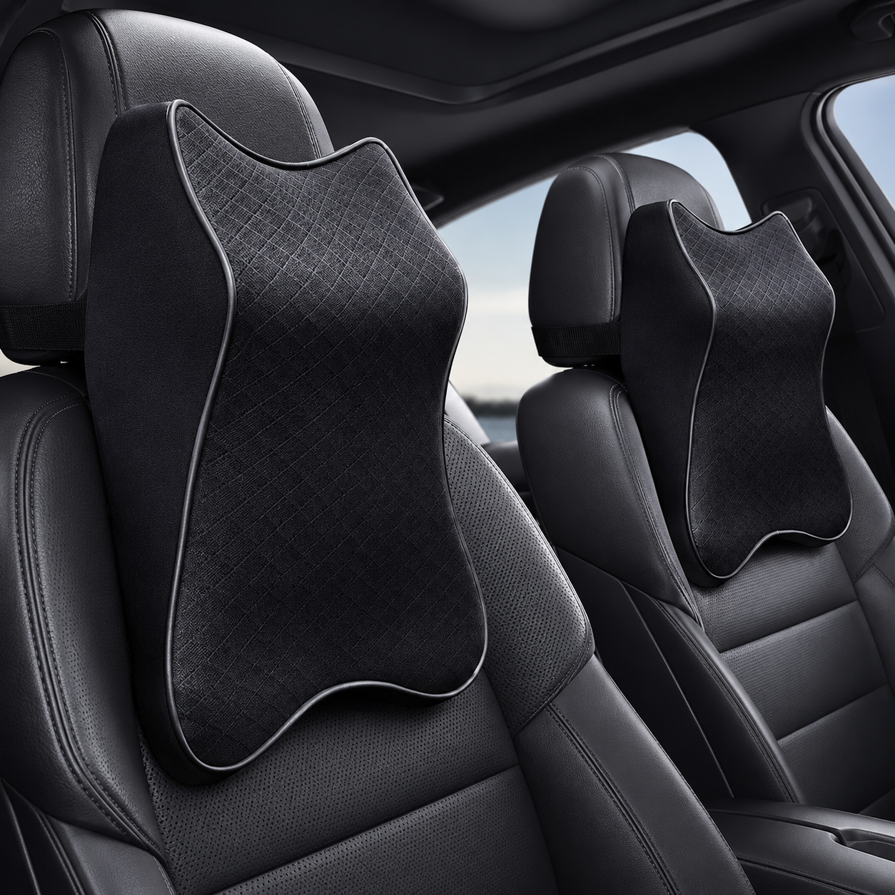 Memory Foam Car Neck Pillow | Ergonomic Headrest Support