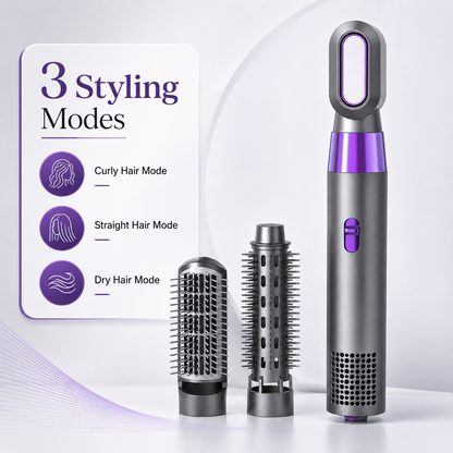 2-in-1 Hot Air Brush Styler | Curling & Volumizing Tool