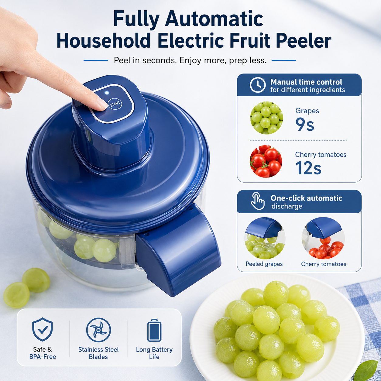 Automatic Grape Peeler Machine | Electric Fruit Peeler