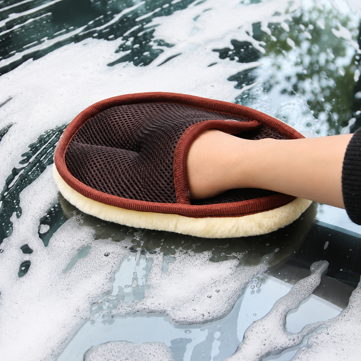 Microfiber Car Wash Mitt | Non-Scratch Cleaning Sponge