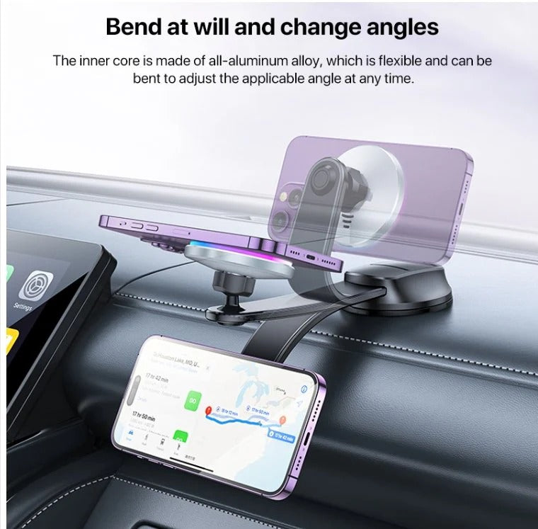 MagSafe Car Phone Holder with 15W Wireless Charging